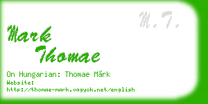 mark thomae business card